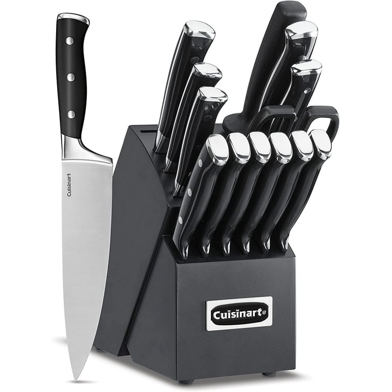 Cuisinart 15-Piece Knife Set with Block, High Carbon Stainless