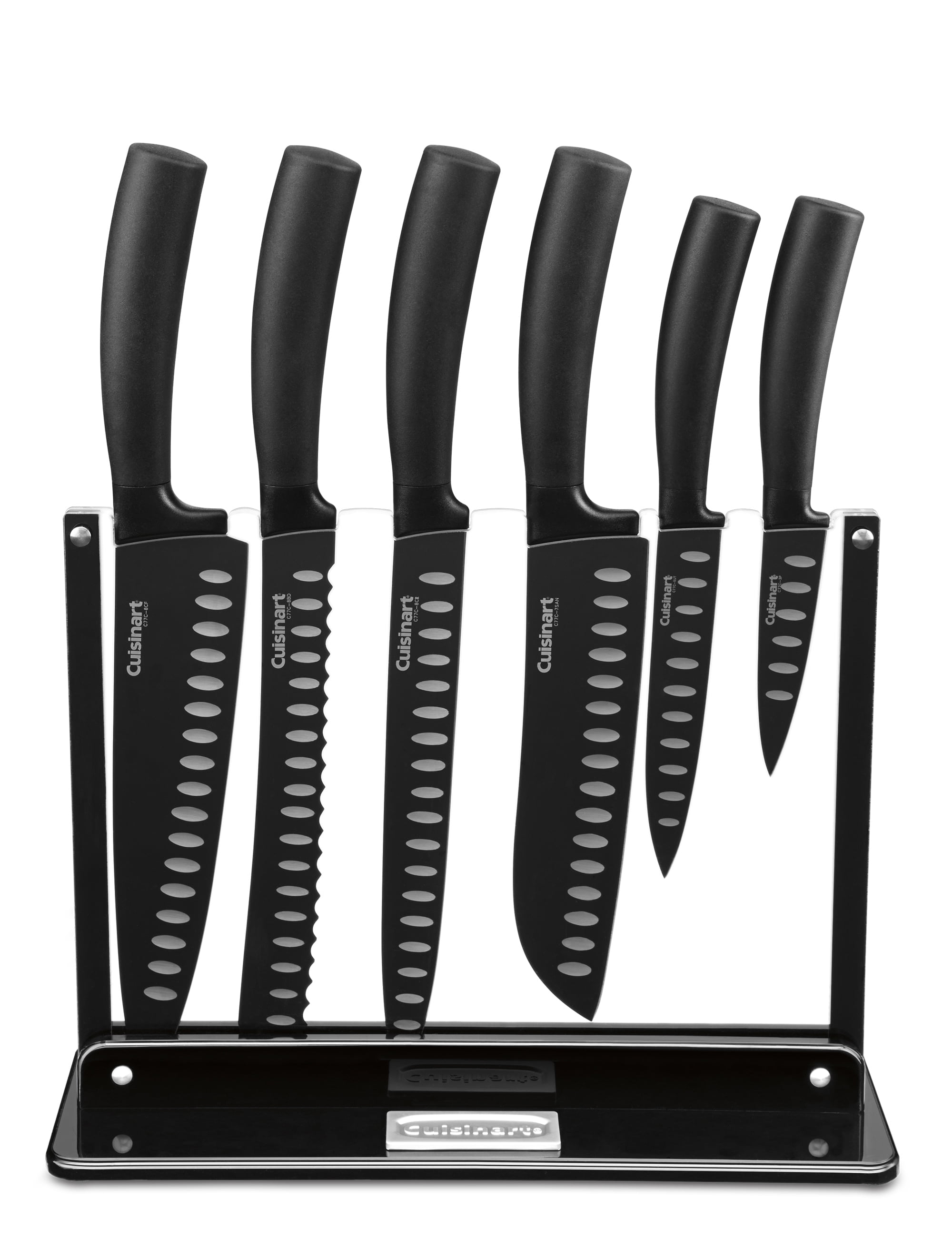 Cuisinart Kitchen Knife Black 6 set , with Matching Blade Protective  Sheath, Scratch Resistant & Rust Proof, High Carbon Stainless Steel, TPR  Coating