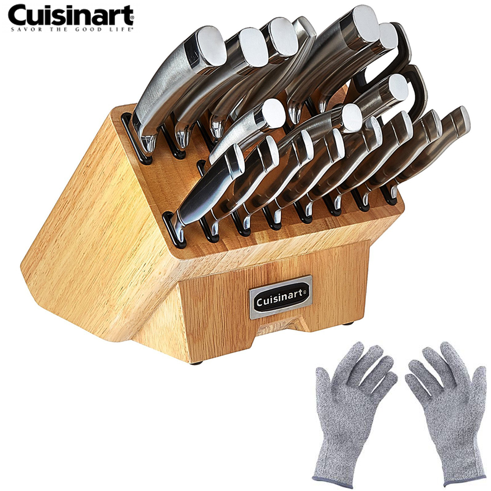 Cuisinart (C77SS-19P) Normandy 19 Piece Stainless Steel Cutlery Block Set with Protective Kitchen Gloves - image 1 of 4