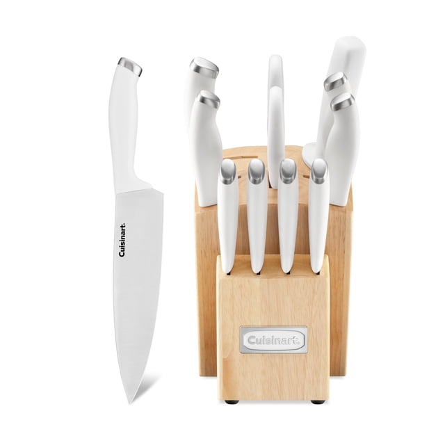 Cuisinart Classic ColorPro Collection White Stainless Steel 12-Piece Knife Block Set