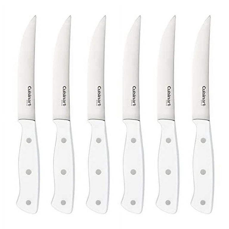 Cuisinart 6Pc White Triple Rivet Steak Knife Set & Reviews