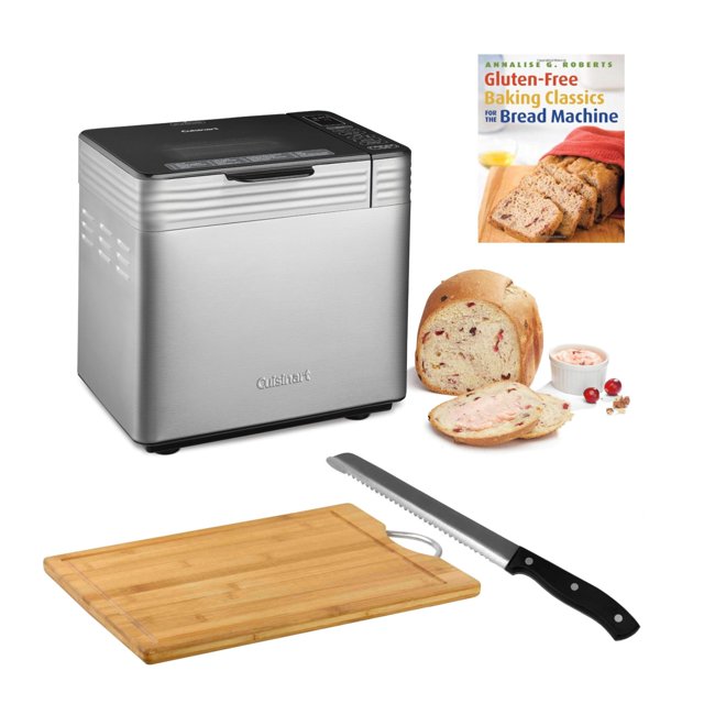 Cuisinart CBK210 16 Menu Programs Bread Maker with Bread Knife, Book