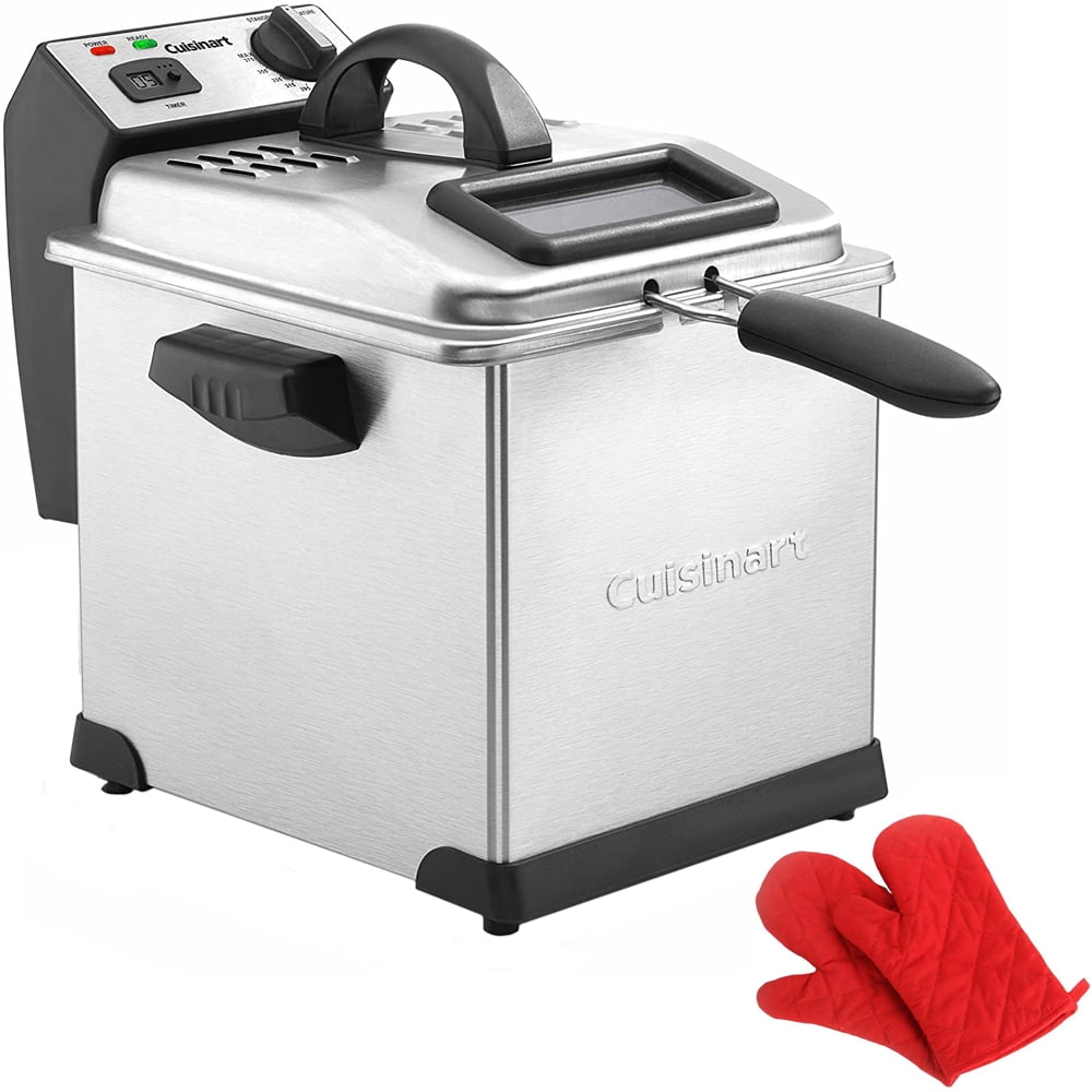 Cuisinart CDF170P1 3.4 Quart Deep Fryer Stainless Steel Bundle with