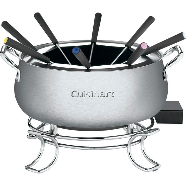 Cuisinart CFO-3SS, 3-Quart Electric Fondue Pot with Forks, Stainless Steel