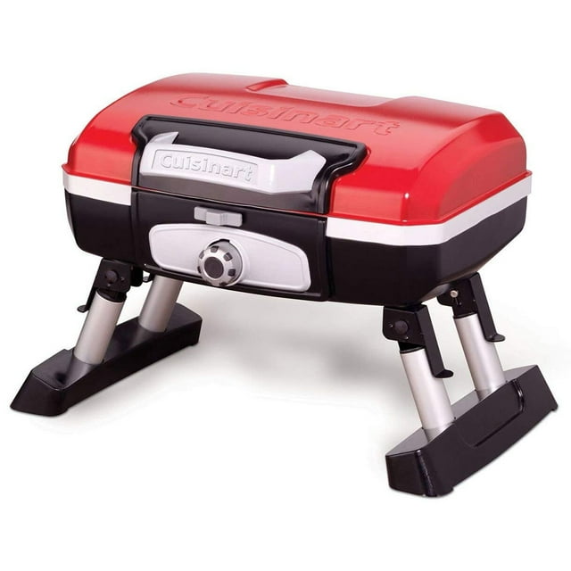 Cuisinart CGG-180T Petite Gourmet Portable Tabletop Outdoor Gas Grill, Red
