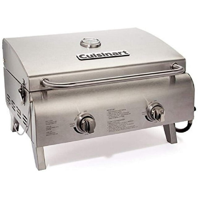 Cuisinart CGG-306 Chef's Style Propane Tabletop Grill, Two-Burner, Stainless Steel