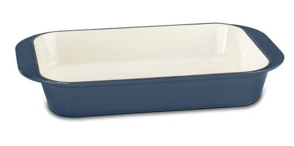 Cuisinart CI1136-24BG Cast Iron Roasting/Lasagna Pan, 14, Enameled Provencial Blue