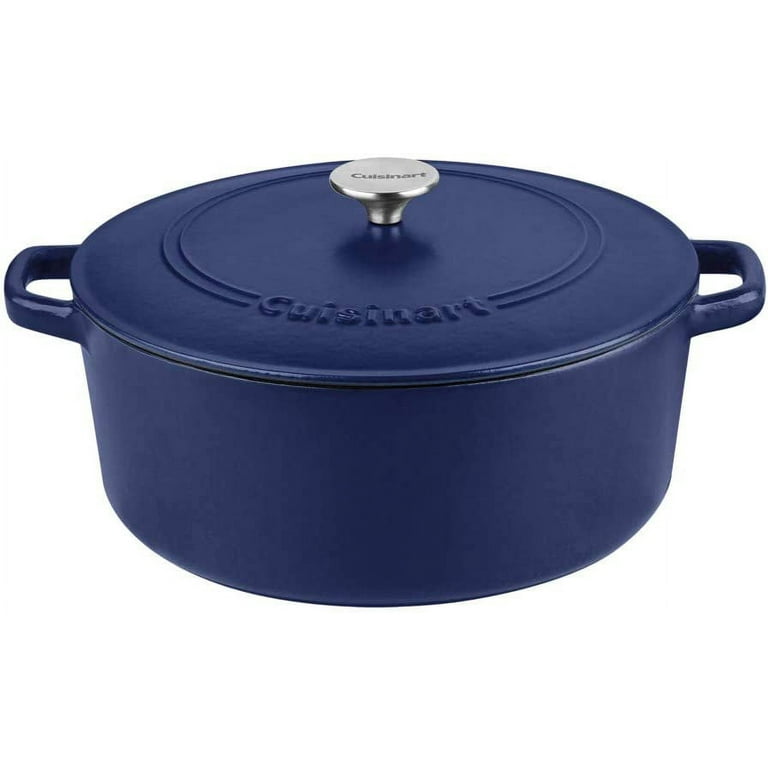 New Cuisinart 6 qt 11 Round Covered Enameled Cast Iron Casserole