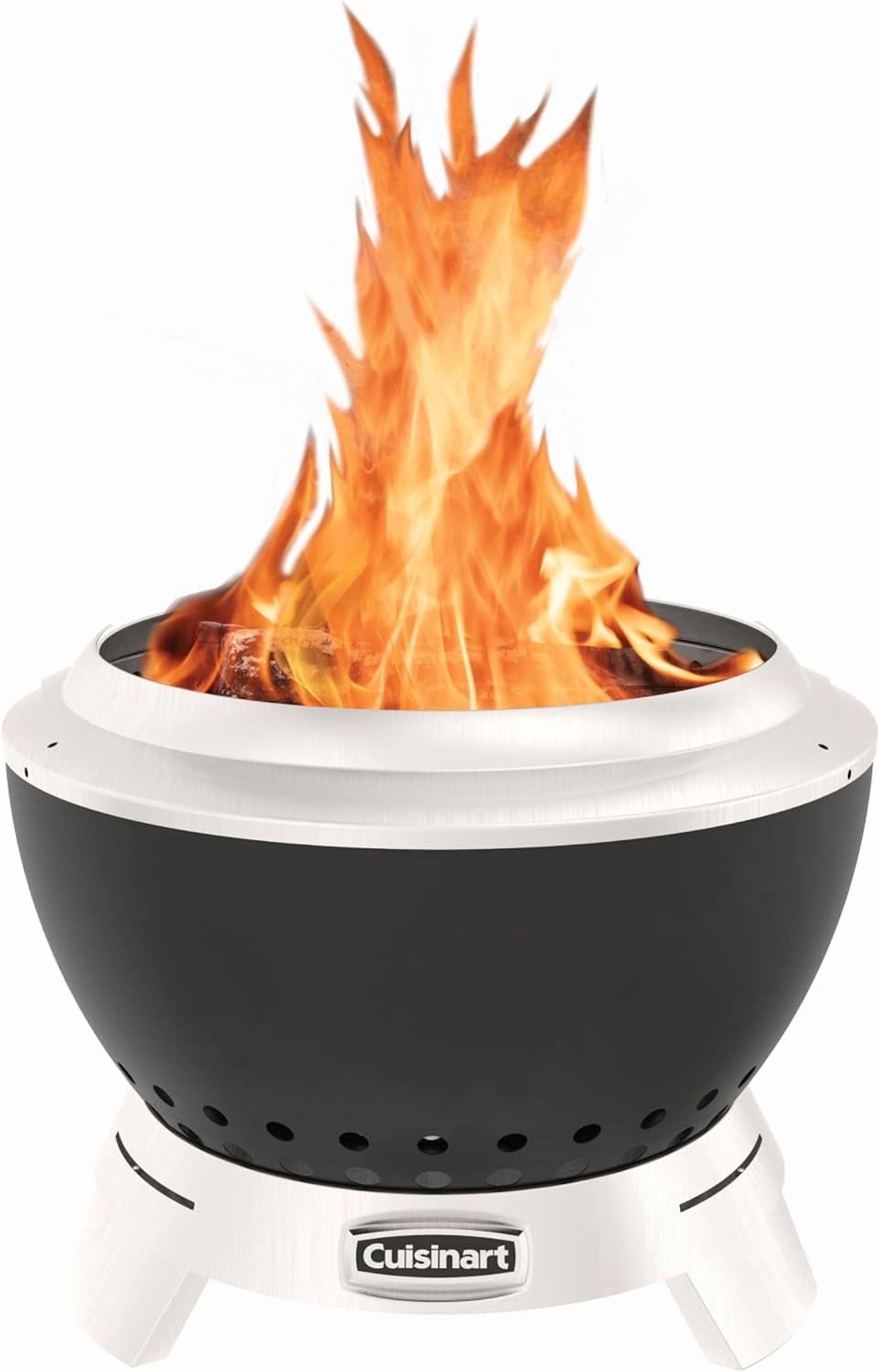 Cuisinart 19.5” Cleanburn Smokeless Fire Pit with Removable Base for Ash, Portable Wood Burning Outdoor Fireplace