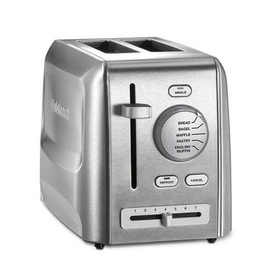 Custom Select 2-Slice Stainless Steel Toaster with Crumb Tray