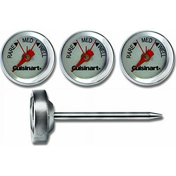 Cuisinart CSG-603 Outdoor Grilling Steak Thermometers (Set of 4) , Stainless Steel