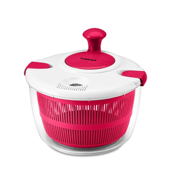 Cuisinart CTG-00-SASR 5 Quart Salad Spinner, White/Red