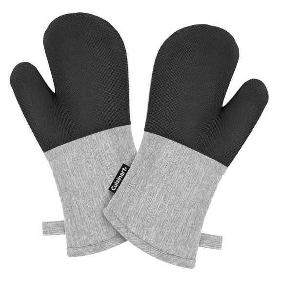 Cuisinart Chambray Kitchen Oven Mitts Non-Slip Neoprene Palm
