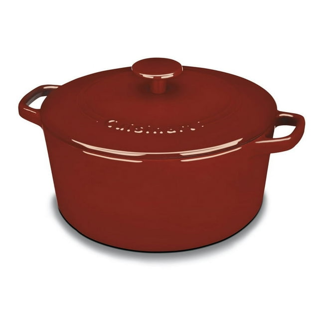 Cuisinart Chef'S Classic Enameled Cast Iron 5 Qt. Round Covered Casserole-Cardinal Red