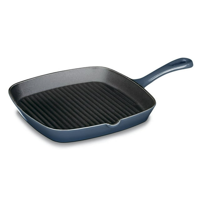 Cuisinart Chef'S Classic Enameled Cast Iron 9.25" Square Grill Pan-Provencal Blue