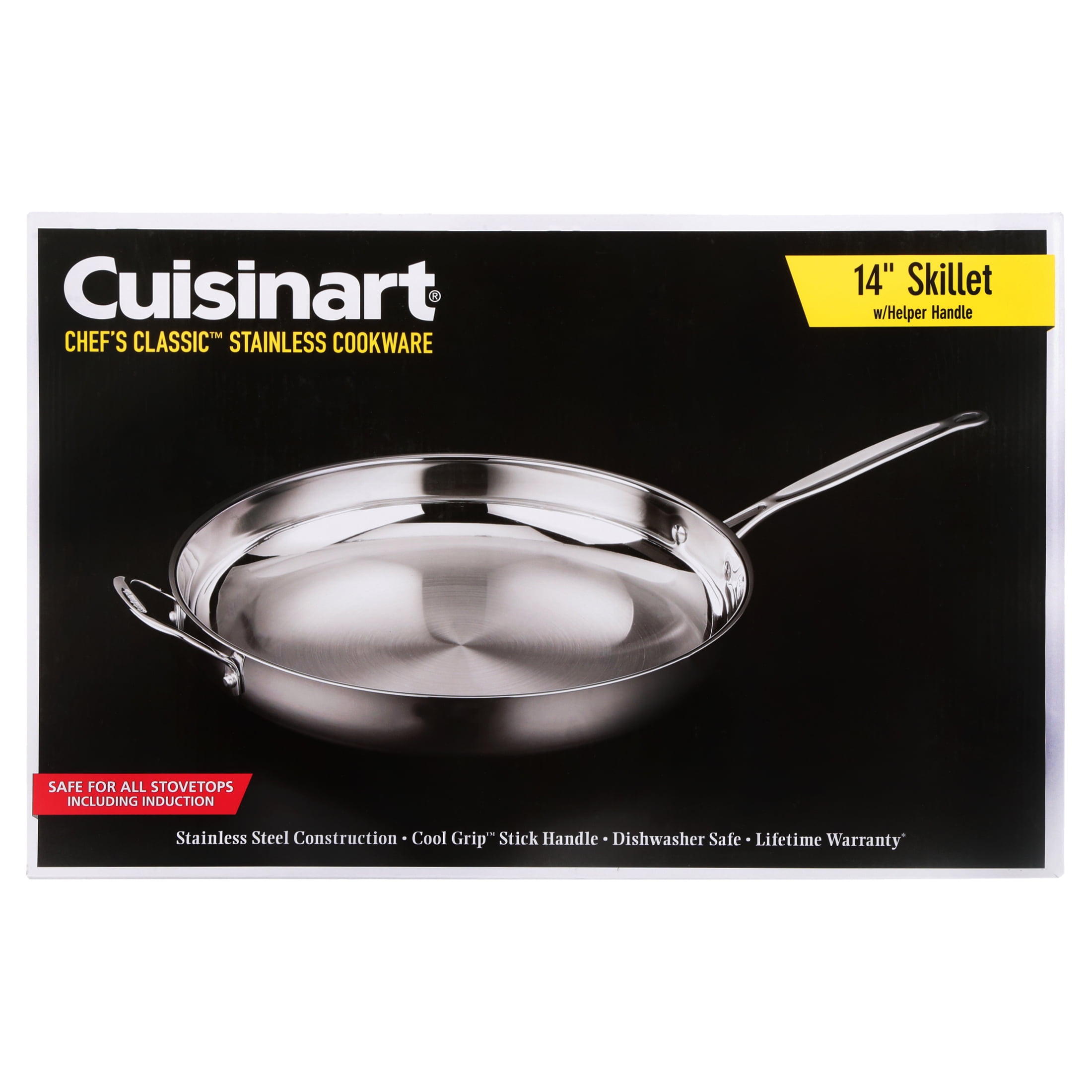 Cuisinart Chef's Classic Stainless Stir-Fry Pan with Glass Cover, 14