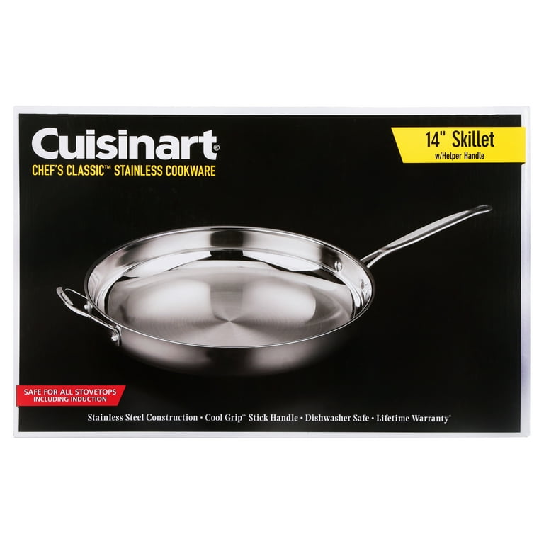 Cuisinart Chef's Classic Stainless Stir-Fry Pan with Glass Cover, 14