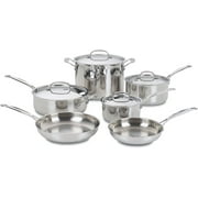 Cuisinart Chef s Classic 10-Piece Stainless Steel Cookware Set, Aluminum Core Base, Oven Safe