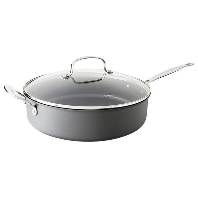 Cuisinart 3-Quart Saute Pan W/Helper & Cover, Stainless Steel