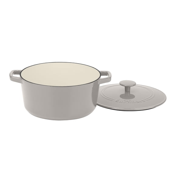 Cuisinart Chef's Classic Enameled Cast Iron Round Covered Casserole (Linen, 5- Quart)