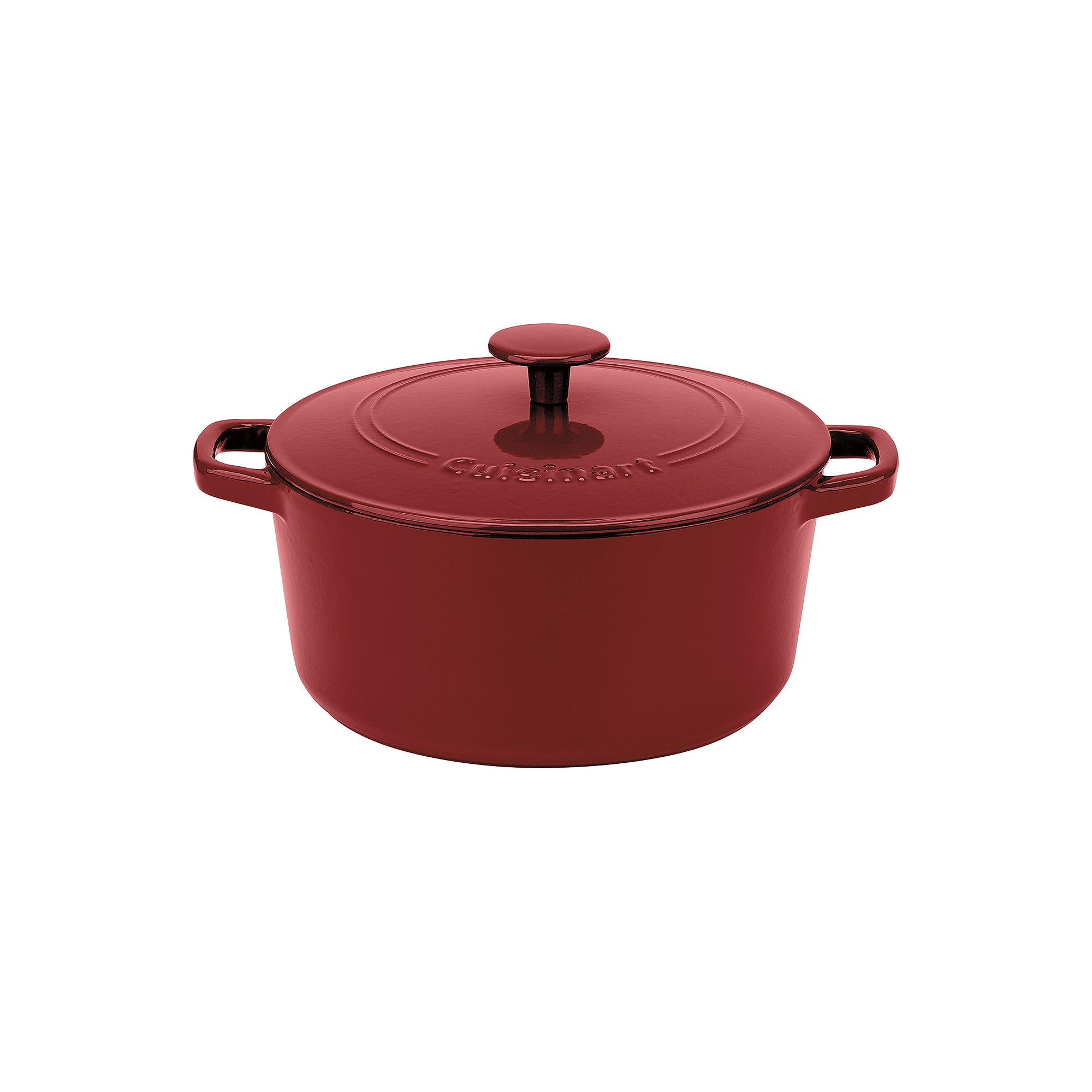 Venice Red Enameled Cast Iron 5-Quart Round Dutch Oven