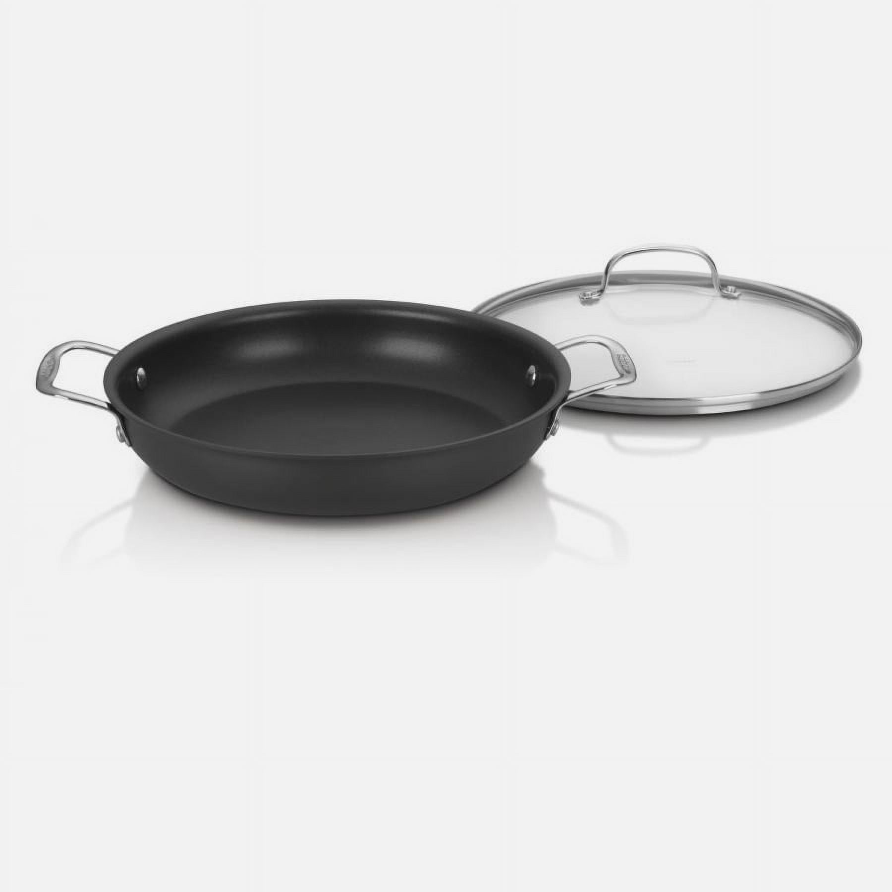 Cuisinart Chef's Classic 12 in. Hard-Anodized Aluminum Nonstick Deep Frying  Pan in Black with Glass Lid 62230DF - The Home Depot