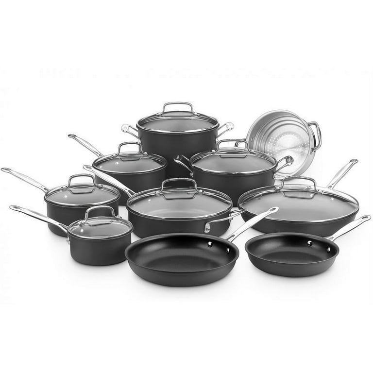 T-Fal Ultimate Hard Anodized Nonstick 17 Piece Cookware Set Black