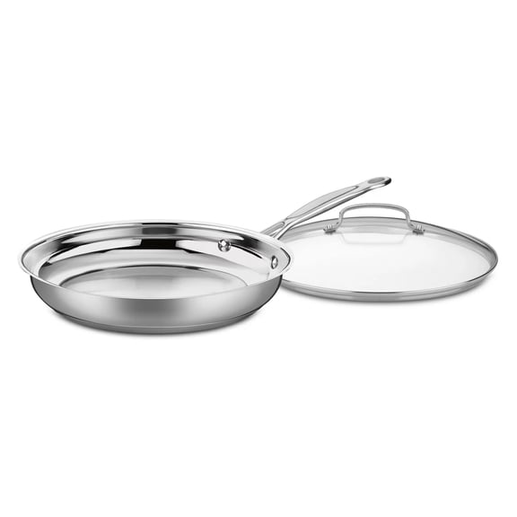 Cuisinart Chef's Classic Stainless 12" Skillet with Cover, 722-30GP1