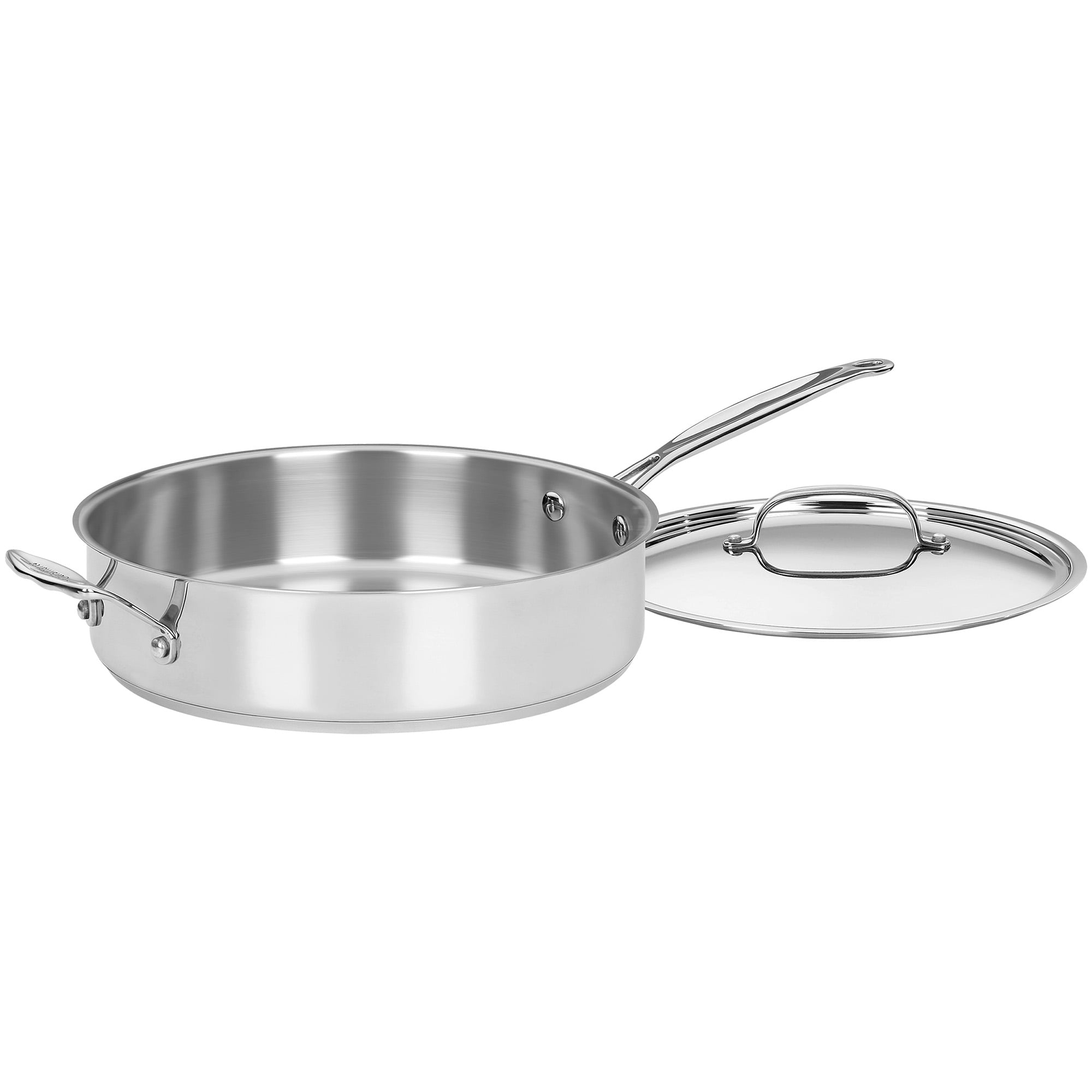 Stainless Steel 5.5 Quart Sauté Pan with Lid and Helper Handle