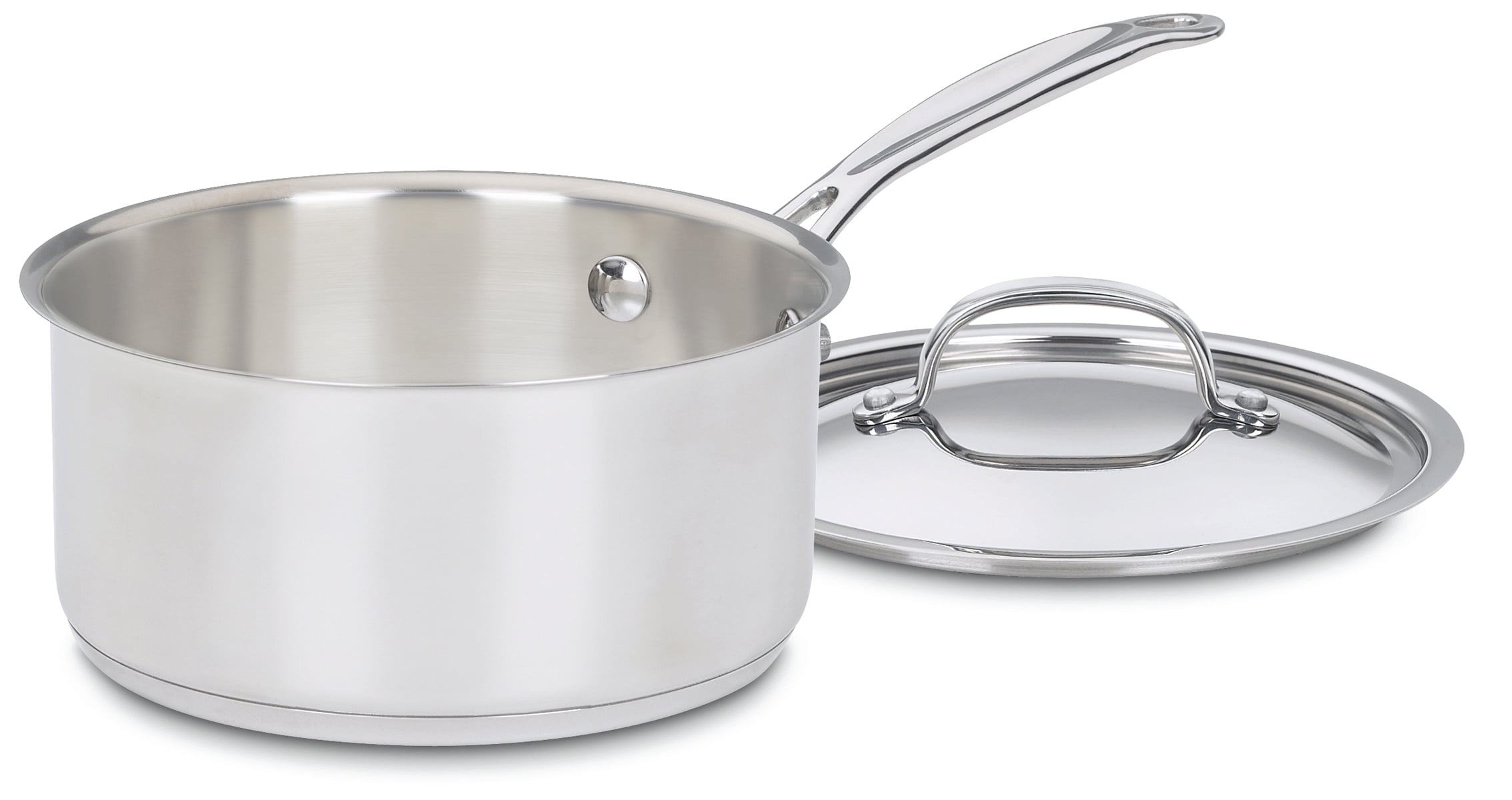 Walchoice 2 Quart Saucepan with Lid, 18/10 Stainless Steel Soup Pot for  Home Kitchen, Transparent Lid & Dishwasher Safe