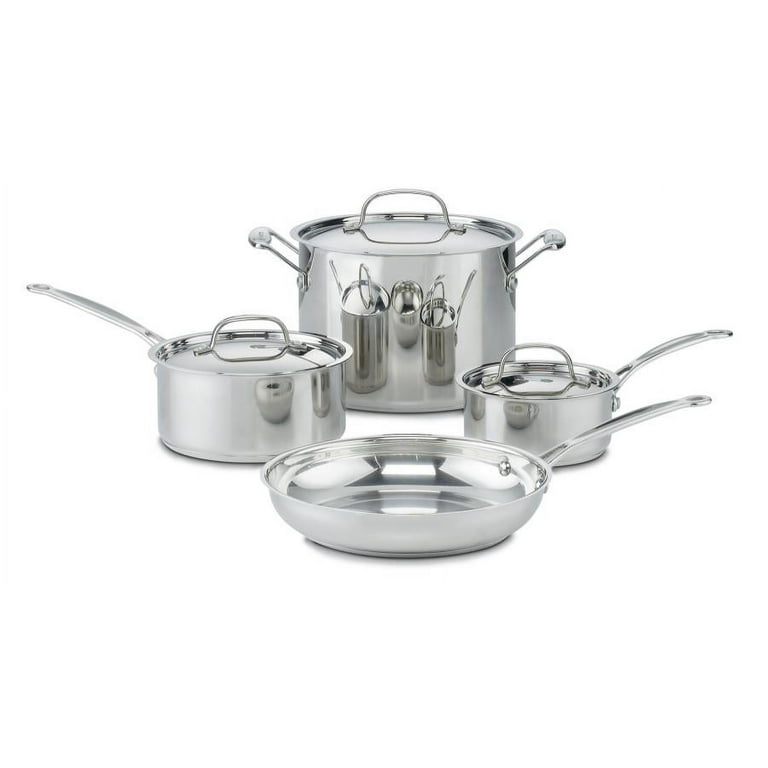 Stainless Steel 7 Piece Cookware Set, Induction Ready