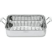 Cuisinart 16-Inch Roaster, Chefs Classic Rectangular Roaster with Rack, Stainless Steel, 7117-16URP1