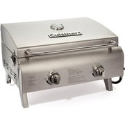 Cuisinart Chef’s Style Tabletop Portable Propane Gas Grill, 2-Burner Outdoor BBQ Grill
