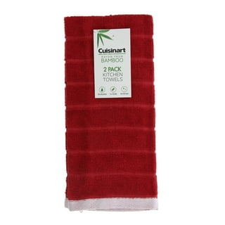 Cuisinart Oversized Kitchen Towels, Set of 3 - Slub Weave Cotton Fabric Is Soft, Lightweight, & Quick Drying to Handle Cleaning, Wiping, & Drying