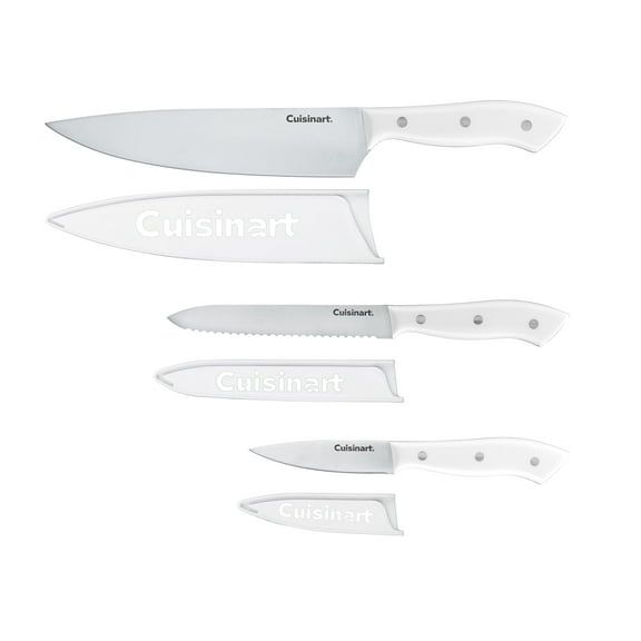 Cuisinart Classic Triple Rivet Stainless Steel 3 Piece Knife Block Set with Blade Guards