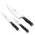 thumbnail image 1 of Cuisinart Classic Forged High-Carbon Stainless Steel full-tang Triple Rivet Knife Set With Black Blade Cover/Shealths (3-Piece), 1 of 3