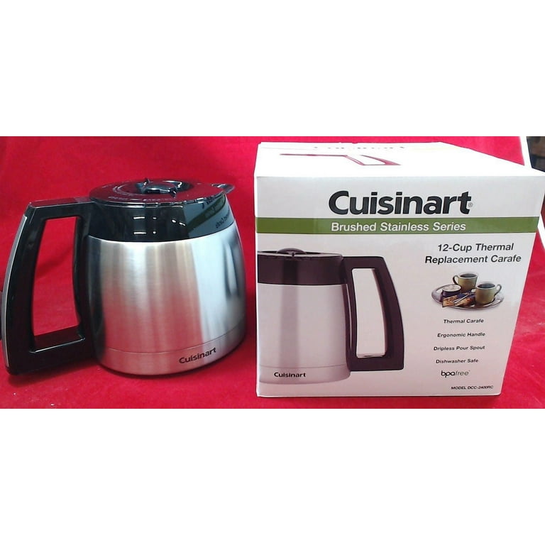 Cuisinart 12 Cup Brushed Stainless Steel Thermal Coffee Pot Carafe ~ Model  1528
