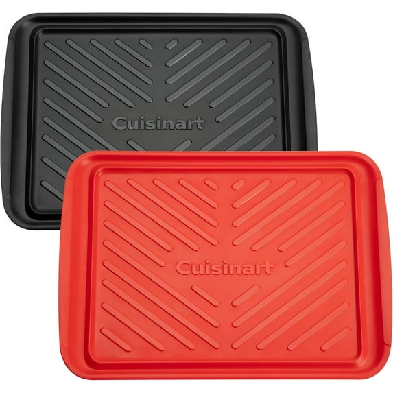 Cuisinart CPK-200 Grilling Prep and Serve Trays, Black and Red Large 17 x 10. 5