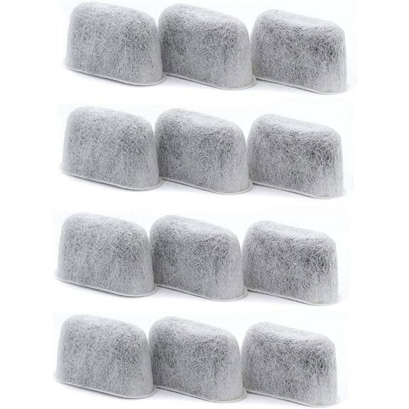Cuisinart Compatible Activated Charcoal Water Filter Replacement - Universal Fit All Cuisinart and Braun Coffee Makers - Pure and Refresh Taste (12 Pack)