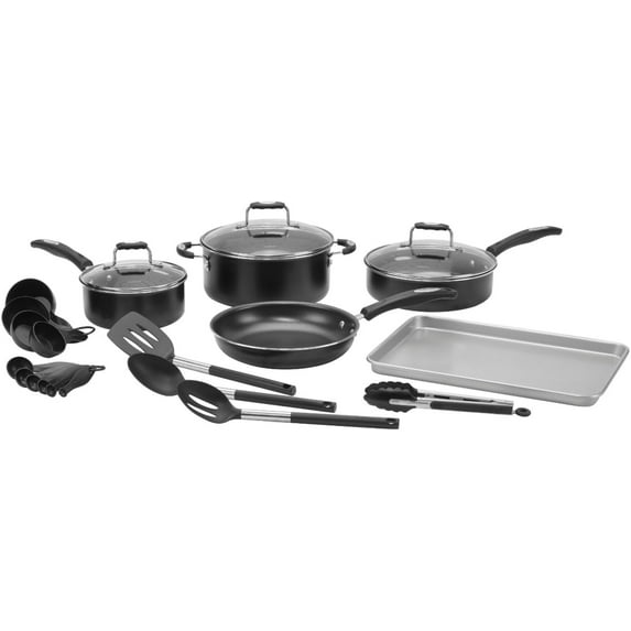 Cuisinart - Complete Chef 22 Piece Cookware Set - Silver