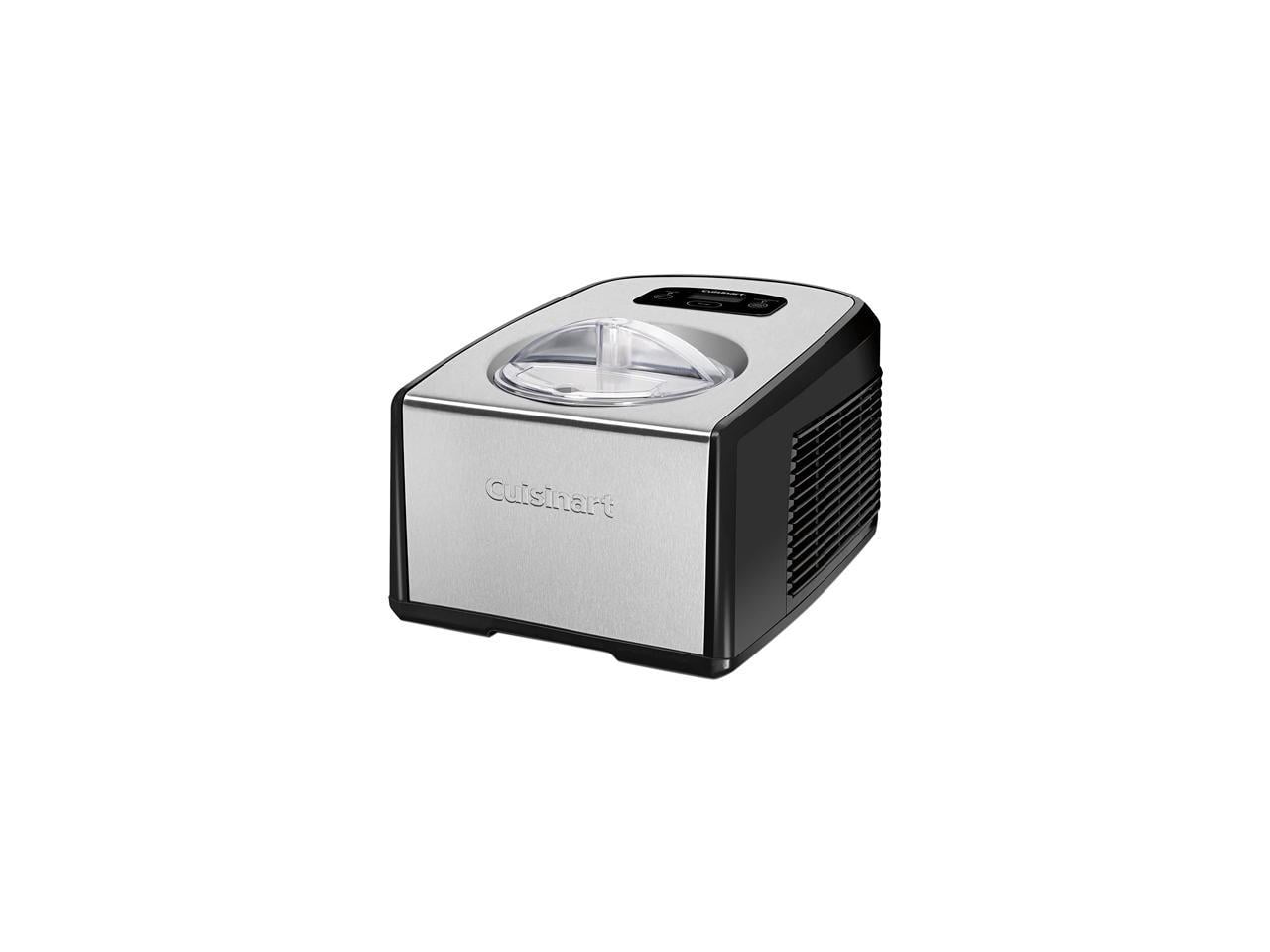 1.5 Quart Black and Stainless Steel Automatic Ice Cream Maker