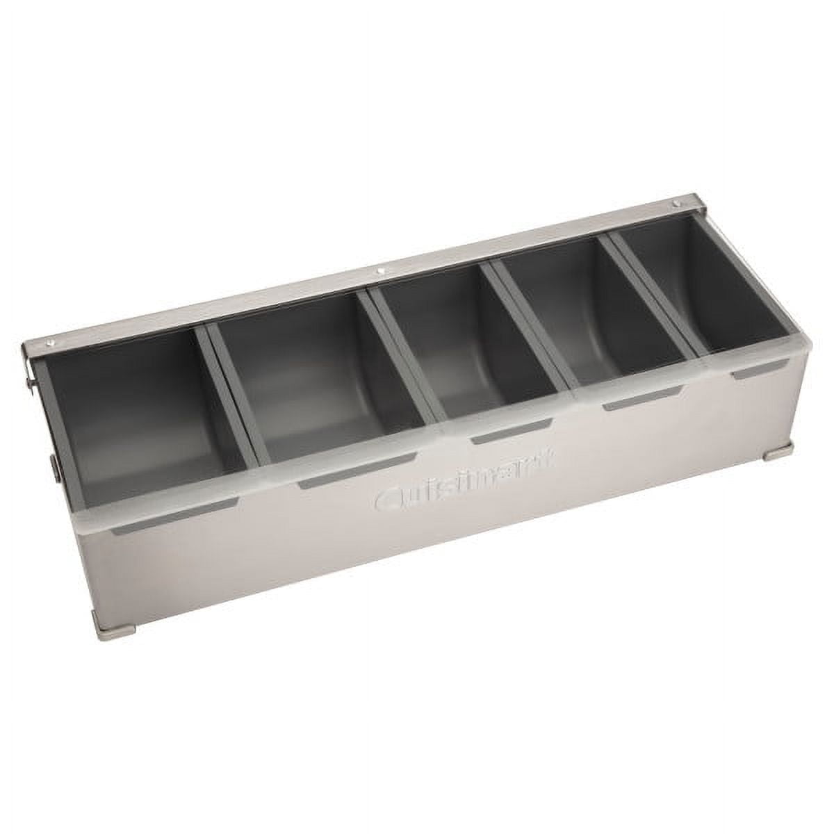 Stainless Steel Condiment and Topping Station with Translucent Lid