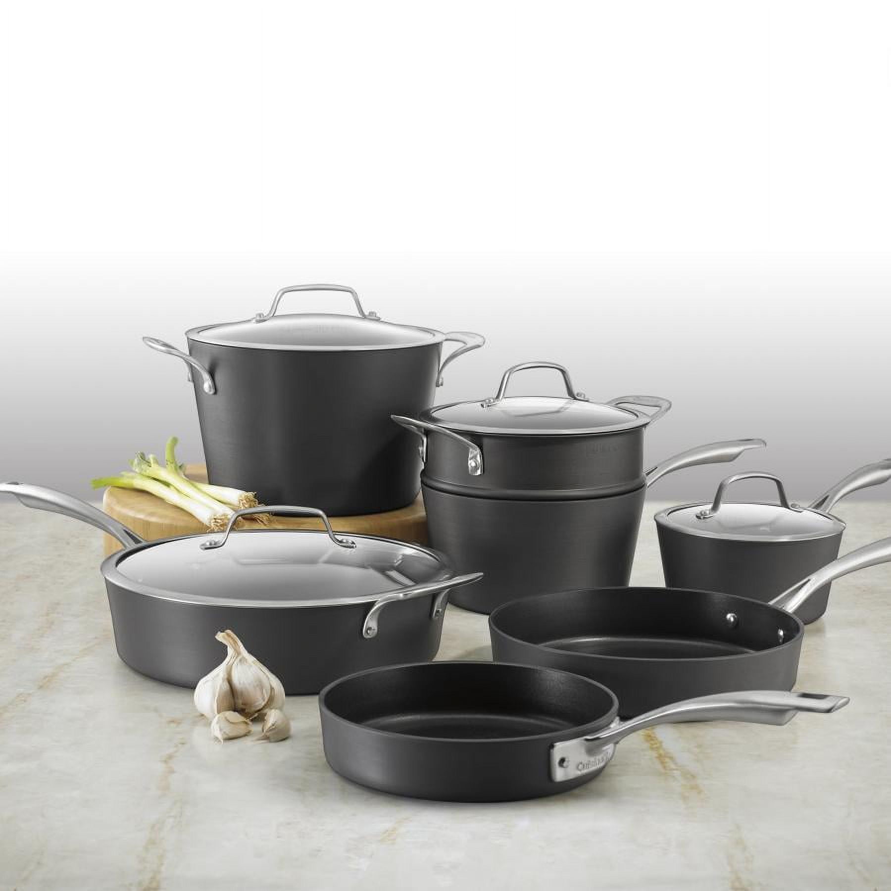 Cuisinart 11-Piece Cookware Set, Black, Chef's Classic Nonstick  Hard Anodized, 66-11: Home & Kitchen