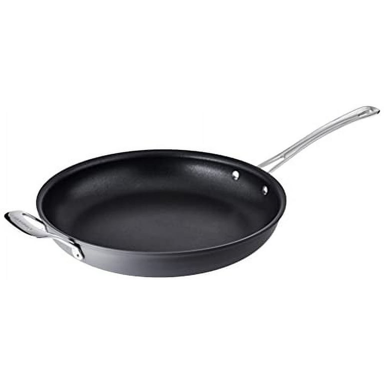 Cuisinart Contour Hard Anodized 12-Inch Open Skillet with Helper  Handle,Black
