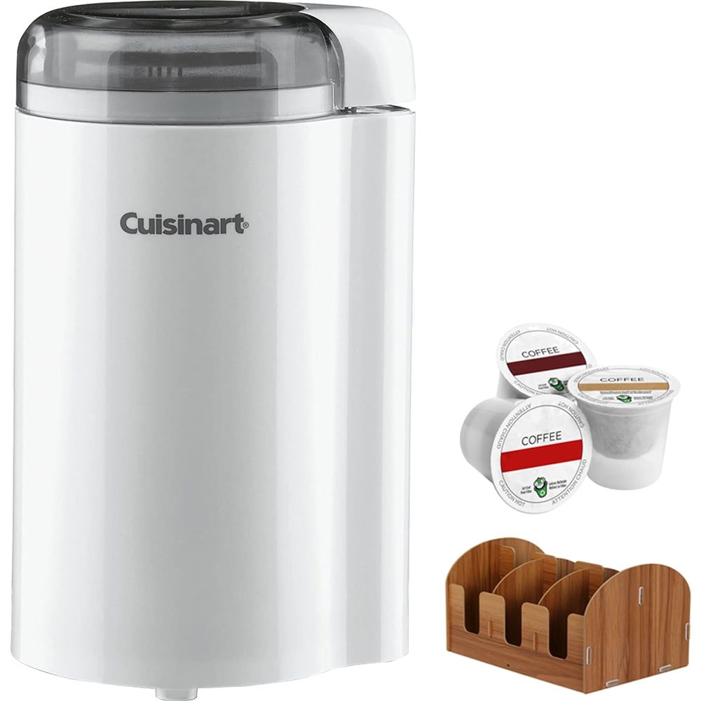 Cuisinart DCG20N Coffee Bar Coffee Grinder, White Bundle with Single
