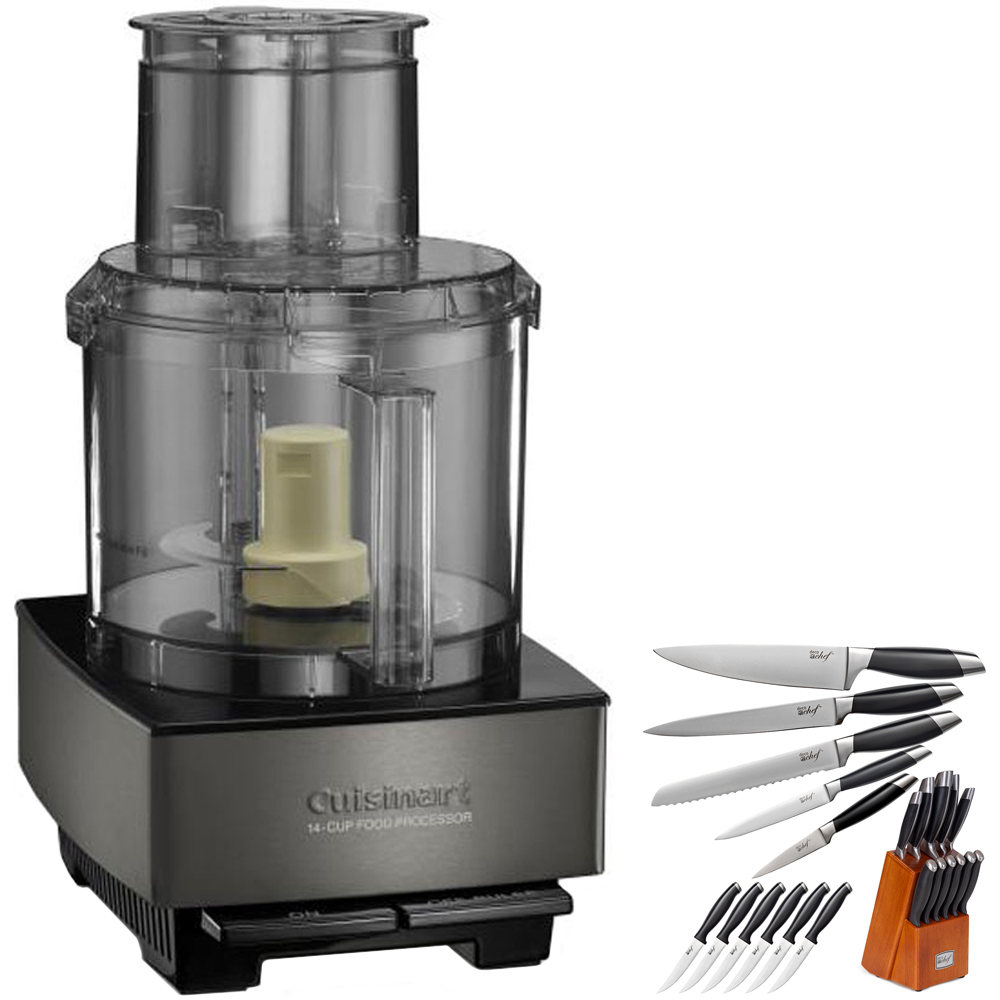 Cuisinart DFP14BKSY Custom 14 Food Processor 720W, 14 Cup Capacity, Black Bundle with Deco Chef