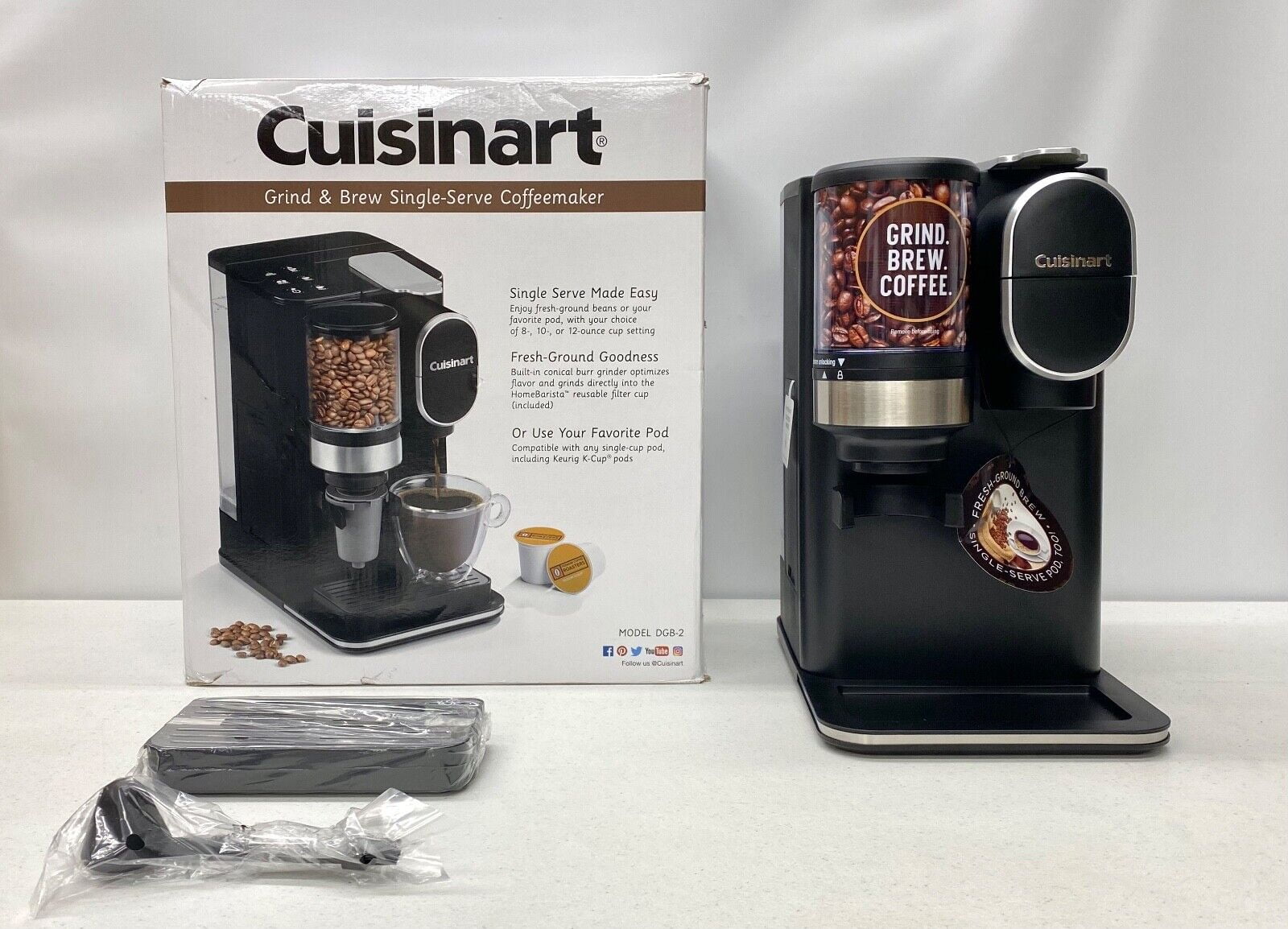 Cuisinart DGB2 SingleServe Grind and Brew Black