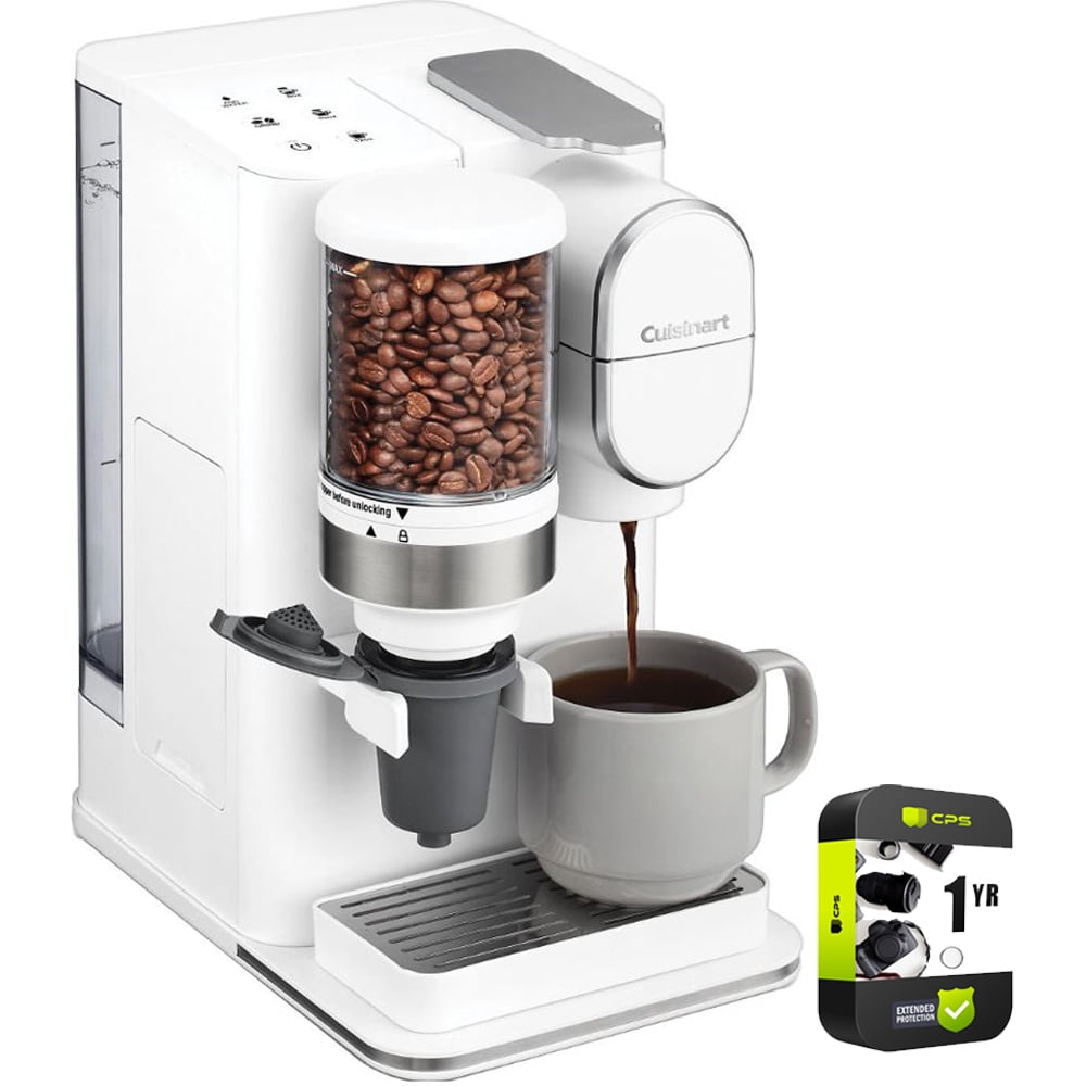 Cuisinart DGB-2W Grind and Brew Single-Serve Coffeemaker White Bundle ...