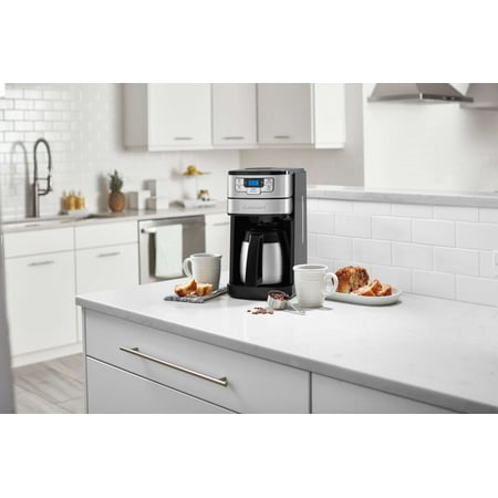 Cuisinart - Automatic Grind & Brew 10-Cup Thermal Coffeemaker - Black/Stainless Steel