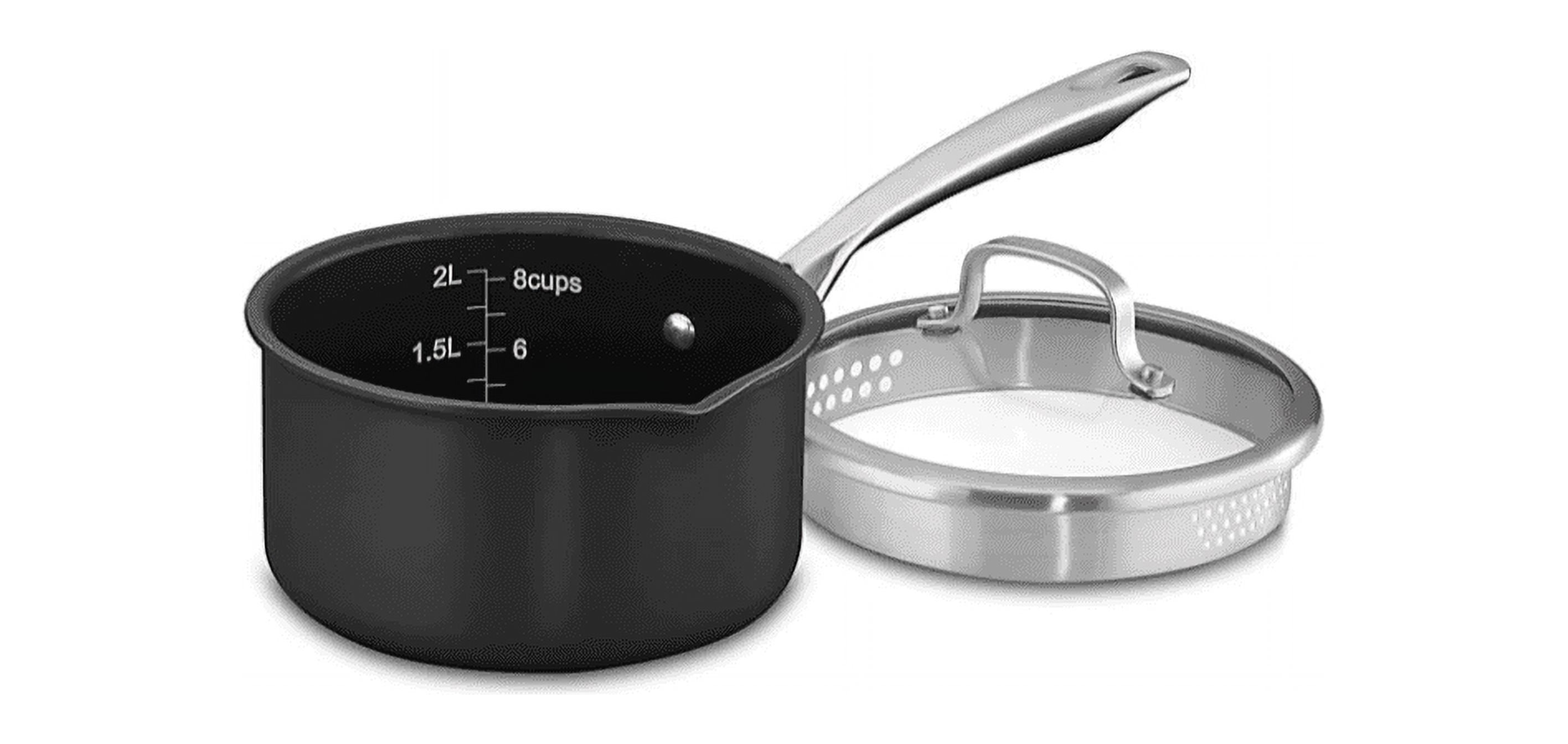 Cuisinart DS Induction 2 Qt. Pour Saucepan with Straining Cover